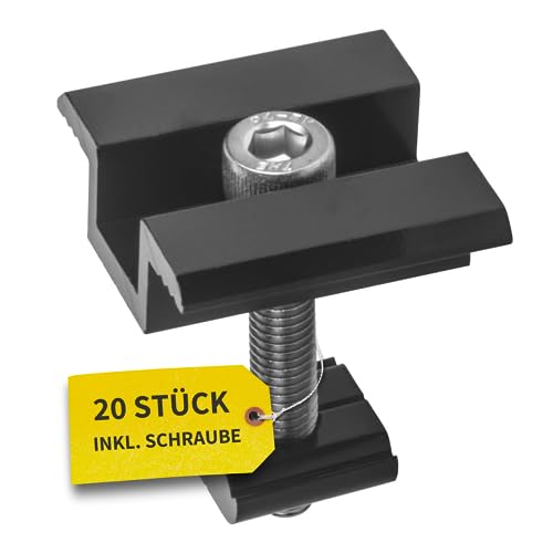 Avoltik Mittelklemme 35mm in schwarz 20 Stück I hochwertige Solarmodul Halterung aus robustem Aluminium I rost- & wetterbeständige PV Modul Halterung zur sicheren & einfachen Photovoltaik Befestigung Avoltik Mittelklemme 35mm in schwarz 20 Stück I hochwertige Solarmodul Halterung aus robustem Aluminium I rost- & wetterbeständige PV Modul Halterung zur sicheren & einfachen Photovoltaik Befestigung von avoltik