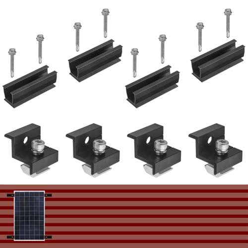 Avoltik Solarpanel Halterung Flachdach I Set für 1 Panel I Solarmodul Halterung Balkonkraftwerk I Flachdach Halterung für PV Module I Solarmodulbefestigungsset mit verstellbarer Endklemme von 30-35mm Avoltik Solarpanel Halterung Flachdach I Set für 1 Panel I Solarmodul Halterung Balkonkraftwerk I Flachdach Halterung für PV Module I Solarmodulbefestigungsset mit verstellbarer Endklemme von 30-35mm von avoltik