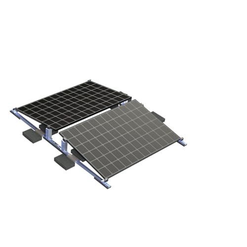 Avoltik Solarpanel Montageset für Solar Module I Geeignet für Flachdach Garagendach I Halterung für Solarmodule Aufstellungswinkel 10°, Süden oder Ost-West Ausrichtung von avoltik