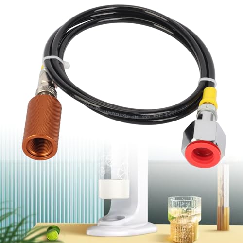 awliye CO2 Schlauch, Adapter-Hochdruckschlauch CO2 Soda-Schlauch Hochdruckschlauch 1.5 m Tank Direkt mit M18*1.5 Gewindeventil für CO2-Tanks und die meisten Soda-Maschinen von awliye