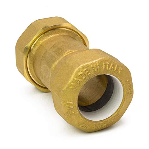 PE Rohr *MESSING Verschraubung - Kupplung 32 mm - Muffe Fitting Klemmverbindung von AWM