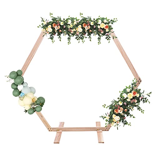 awolsrgiop Hexagon Hochzeitsbogen, 2.33m Hochzeit Sechskant Holz, Hintergrundständer Garten Blumenbogen Rahmen Hintergrundstände, für Geburtstag, Hochzeit, Babyparty, Abschlussfeier Dekoration awolsrgiop Hexagon Hochzeitsbogen, 2.33m Hochzeit Sechskant Holz, Hintergrundständer Garten Blumenbogen Rahmen Hintergrundstände, für Geburtstag, Hochzeit, Babyparty, Abschlussfeier Dekoration von awolsrgiop