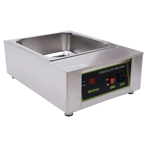awolsrgiop Schokolade Temperiermaschine 1000W, Edelstahl Kommerzielle schokoladenschmelzgerät Temperiergerät für Kuvertüre, für Westliche Restaurants schokolade Kommerziell Temperiergerät 8L von awolsrgiop