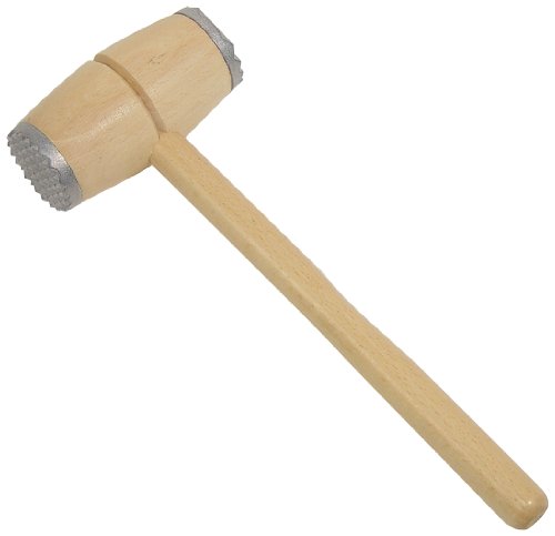 Axentia 260213 Fleischklopfer Holz mit Metallkappen von axentia