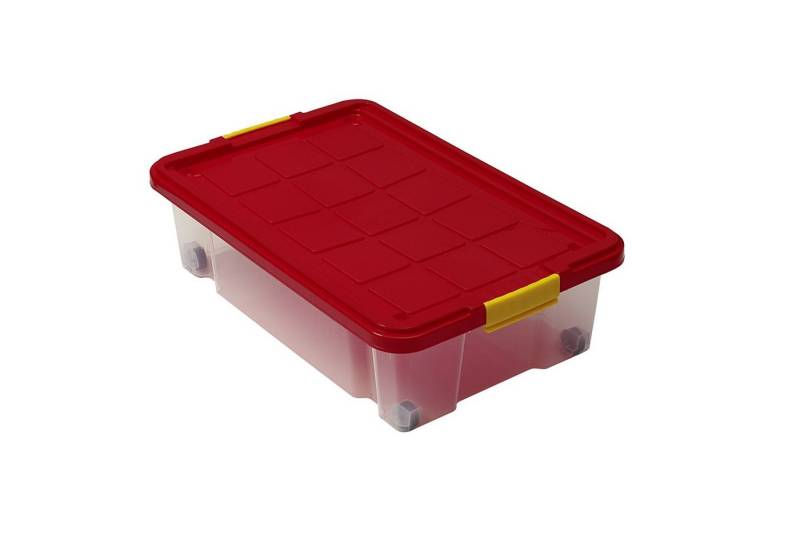 axentia Aufbewahrungsbox (Set, 1 St), Unterbettkommode mit Rollen, 28 Liter von axentia