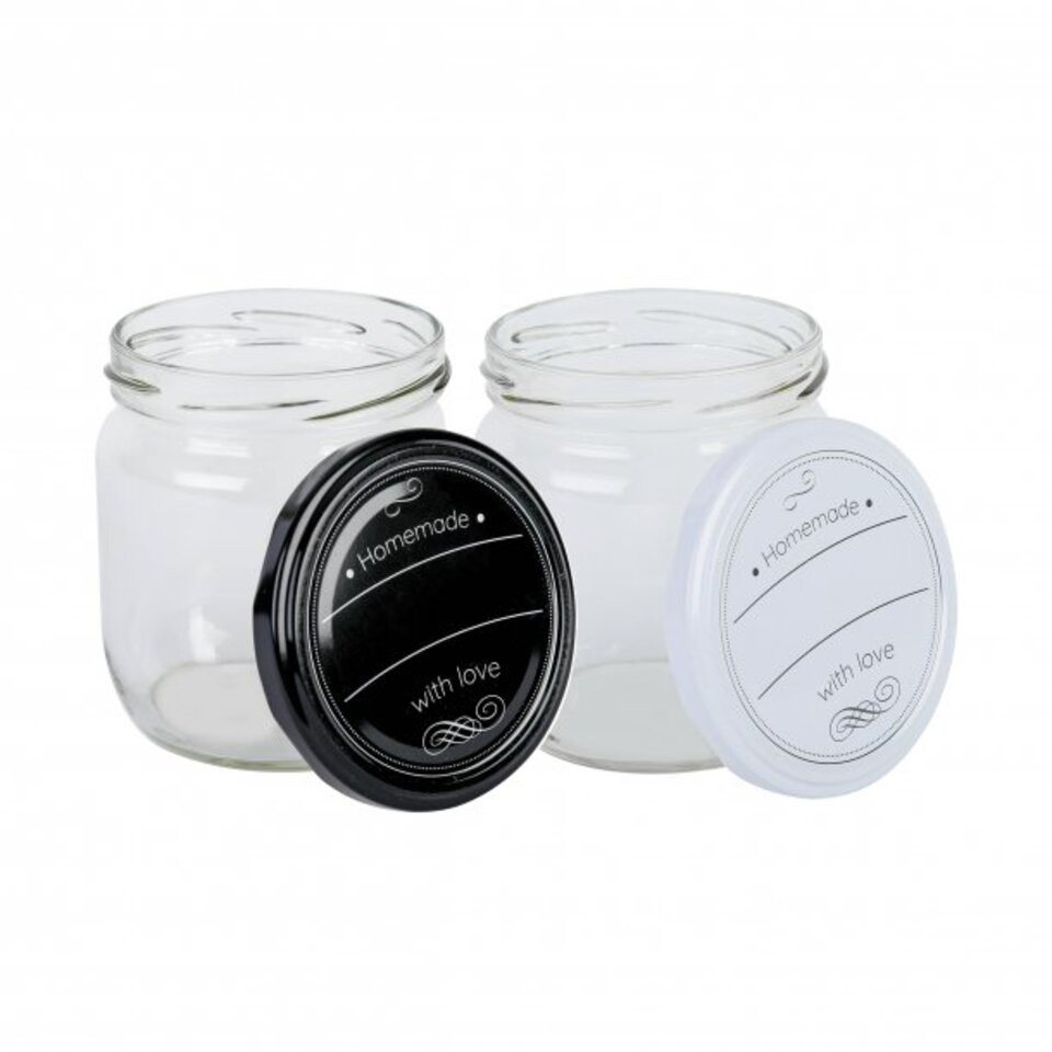 axentia Einmachglas Einmachglas B&W, ca. 425 ml farbig sortiert, (1-tlg) von axentia