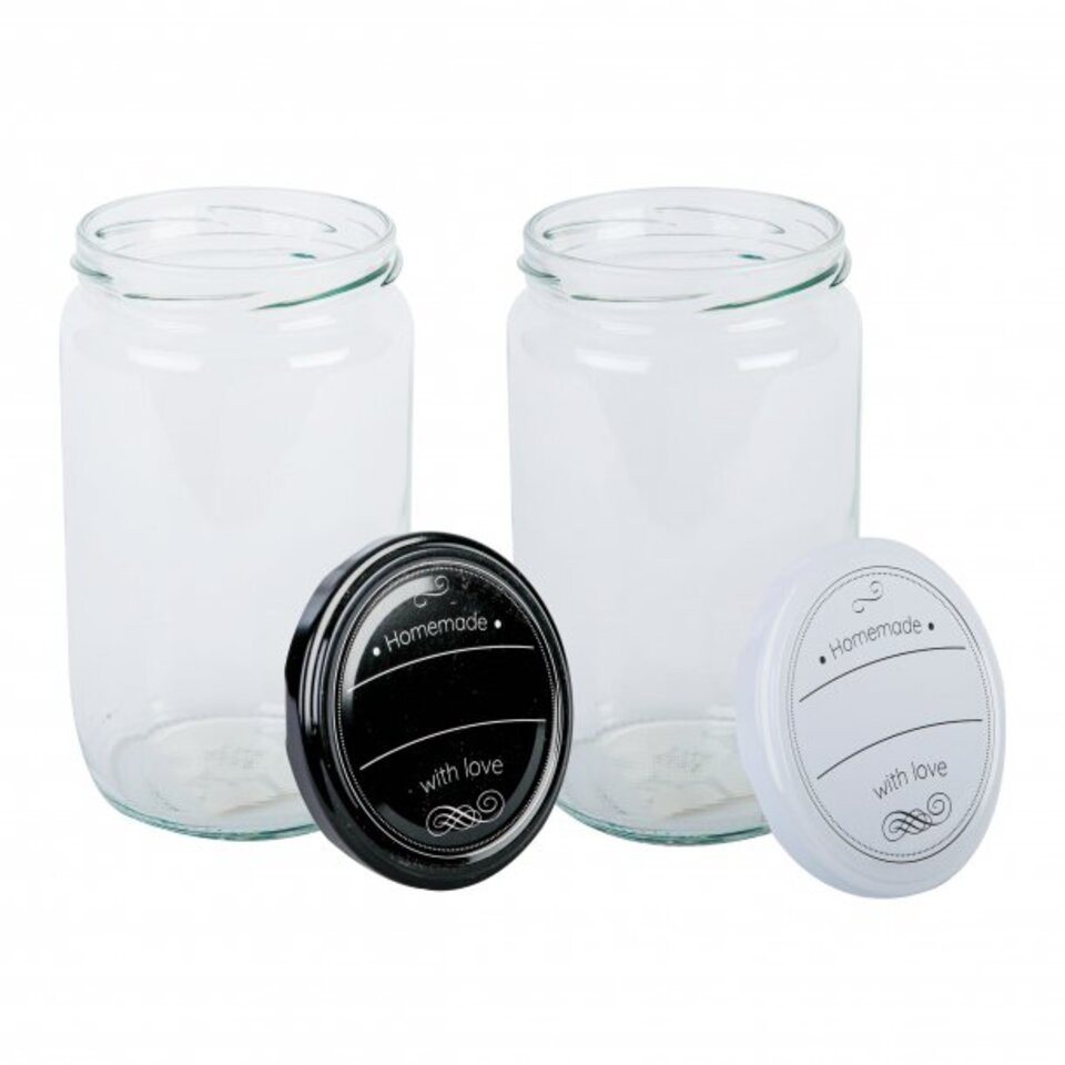 axentia Einmachglas Einmachglas B&W, ca. 720 ml farbig sortiert, (1-tlg) von axentia