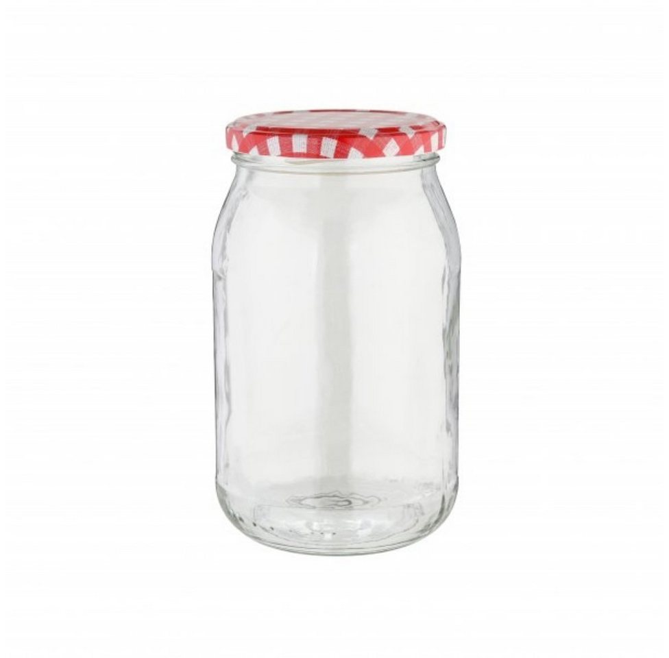 axentia Einmachglas Einmachglas Karo, ca. 948 ml, Deckel 130064, (1-tlg) von axentia
