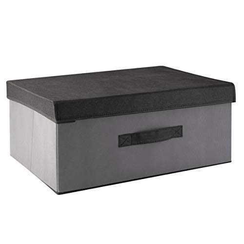 axentia Faltbox mit Deckel, grau/anthrazit, ca. 44 x 19 x 33 cm von axentia