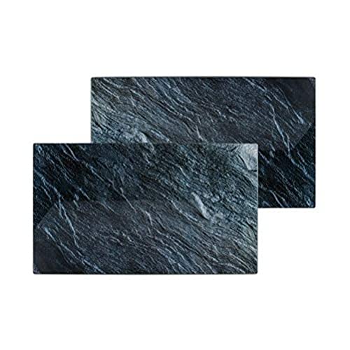 axentia Glas-Schneidbrett-Set in grauer Steinoptik, 2-teilig, je 52 x 0,4 x 30cm axentia Glas-Schneidbrett-Set in grauer Steinoptik, 2-teilig, je 52 x 0,4 x 30cm von axentia