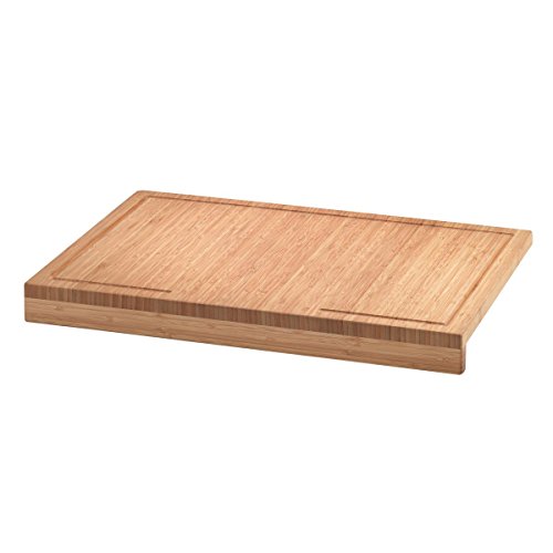 axentia Holzbrett in Braun, großes Schneidebrett mit praktischer Saftrille, Bambusbrett mit hoher Schnittfestigkeit, messerschonende Schneideplatte leicht zu reinigen, 56 x 38.5 x 5.5 cm von axentia