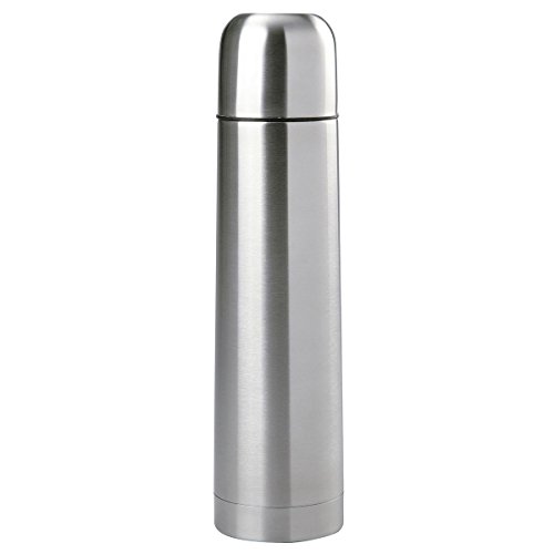 axentia Isolierflasche in Silber aus doppelwandigem Edelstahl, Isoliertrinkflasche für Heiß- und Kaltgetränke, Kaffeekanne mit Schraubverschluss, Volumen: ca. 1 L axentia Isolierflasche in Silber aus doppelwandigem Edelstahl, Isoliertrinkflasche für Heiß- und Kaltgetränke, Kaffeekanne mit Schraubverschluss, Volumen: ca. 1 L von axentia
