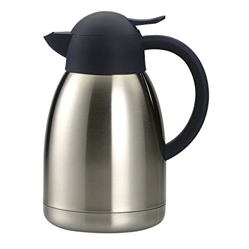 axentia Isolierkanne in Silber, Warmhaltekanne aus doppelwandigem Edelstahl, Kaffeekanne mit Einhand-Ausgießautomatik, Teekanne mit Kunststoff-Griff, Volumen: ca. 1,5 L axentia Isolierkanne in Silber, Warmhaltekanne aus doppelwandigem Edelstahl, Kaffeekanne mit Einhand-Ausgießautomatik, Teekanne mit Kunststoff-Griff, Volumen: ca. 1,5 L von axentia