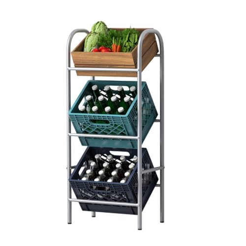 axentia Getränkekistenregal für 3 Kästen, Regal aus Metall, Boxen-Regal zur platzsparenden Kastenhalterung, Kistenregal flexibel erweiterbar, grau axentia Getränkekistenregal für 3 Kästen, Regal aus Metall, Boxen-Regal zur platzsparenden Kastenhalterung, Kistenregal flexibel erweiterbar, grau von axentia