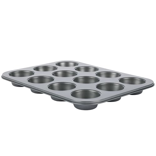 axentia Muffinbackform 2er Set in grau, Backblech für 12 Muffins, Muffinform mit Antihaftbeschichtung, Backform passend für jeden Backofen, Formgröße Ø ca: 7,5 cm, Höhe 3 cm axentia Muffinbackform 2er Set in grau, Backblech für 12 Muffins, Muffinform mit Antihaftbeschichtung, Backform passend für jeden Backofen, Formgröße Ø ca: 7,5 cm, Höhe 3 cm von axentia