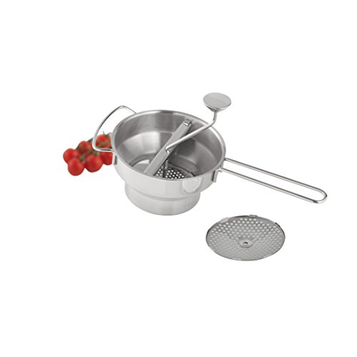 axentia Obstmühle in Silber, manuelle Passiermaschine aus rostfreiem Edelstahl, Gemüsemühle mit Griff aus Edelstahldraht, Passiermühle inklusive zwei Sieb-Einsätze, Maße: ca. 43,5 x 20,5 x 21 cm axentia Obstmühle in Silber, manuelle Passiermaschine aus rostfreiem Edelstahl, Gemüsemühle mit Griff aus Edelstahldraht, Passiermühle inklusive zwei Sieb-Einsätze, Maße: ca. 43,5 x 20,5 x 21 cm von axentia