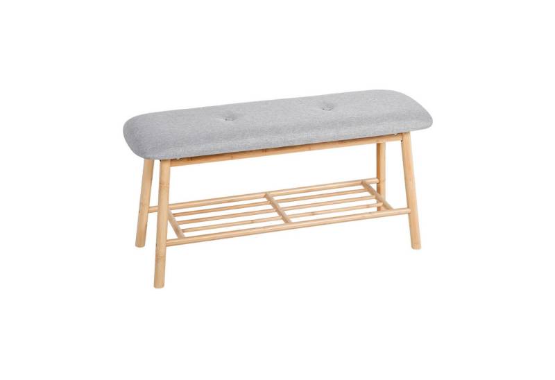axentia Schuhbank Sitzkommode, mit Stauraum, Garderobenbank, mit Ablagemöglichkeit, Bambusoptik von axentia