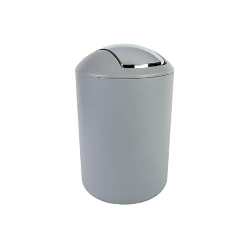 axentia Schwingdeckeleimer, 5 l, grau matt von axentia
