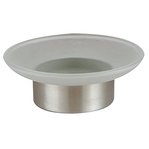 axentia Seifenschale "Neapel", Badausstattung, WC-Zubehör aus rostfreiem Edelstahl und hochwertigem Glas, Seifenablage für Küche und Haushalt, Moderner Seifenhalter als Badaccessoire, H ca. 4 cm, Ø Schale ca. 11, Standfuß ca. 6,2 cm, rund axentia Seifenschale "Neapel", Badausstattung, WC-Zubehör aus rostfreiem Edelstahl und hochwertigem Glas, Seifenablage für Küche und Haushalt, Moderner Seifenhalter als Badaccessoire, H ca. 4 cm, Ø Schale ca. 11, Standfuß ca. 6,2 cm, rund von axentia