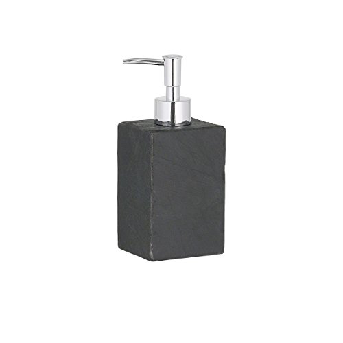 axentia Seifenspender Granada-Pumpspender-Seifenschaumspender 220ml-Flüssigseifenspender für Badezimmer, Dusche & Gäste-WC-Lotionspender aus Schiefer, Holz, Anthrazit/Silber, 7.5 x 6.5 x 18.5 cm axentia Seifenspender Granada-Pumpspender-Seifenschaumspender 220ml-Flüssigseifenspender für Badezimmer, Dusche & Gäste-WC-Lotionspender aus Schiefer, Holz, Anthrazit/Silber, 7.5 x 6.5 x 18.5 cm von axentia