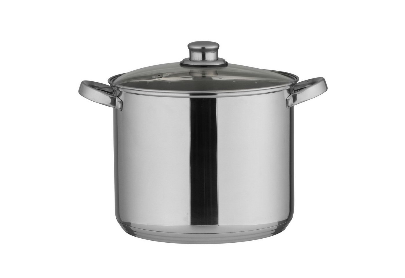 axentia Suppentopf XXL Edelstahl Großraumtopf 20 L Kochtopf Topf induktionsfähig, Edelstahl (Induktionskochtopf mit Deckel aus Glas), Universaltopf in silber inkl. Glasdeckel mit Dampfloch von axentia