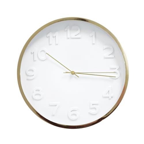 axentia 135825 Wanduhr, rund, ca. 30 x 4,41 x 30 cm, goldfarben von axentia