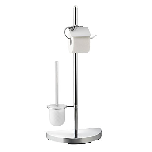 axentia WC-Garnitur Lianos aus Chrom - Toilettenpapierhalter, Toilettenbürste & Klobürstenhalter stehend - WC Bürstengarnitur ohne Bohren - WC-Ständer und Bürste verchromt axentia WC-Garnitur Lianos aus Chrom - Toilettenpapierhalter, Toilettenbürste & Klobürstenhalter stehend - WC Bürstengarnitur ohne Bohren - WC-Ständer und Bürste verchromt von axentia