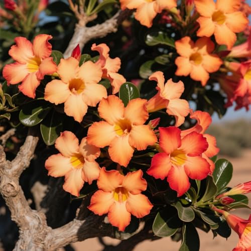 Wüstenrose/Adenium/Wüstenrosenknollen-Winterharte mehrjährige/Sukkulenten mit fettigen Stämmen/Doppelte Wüstenrose-1 Rhizome-J von axmvkg