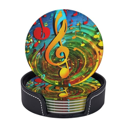 6 praktische funktionale Getränkeuntersetzer mit Musiknote 2, für Kaffee, Büro, Zuhause, Tischschutz 6 praktische funktionale Getränkeuntersetzer mit Musiknote 2, für Kaffee, Büro, Zuhause, Tischschutz von axzttupy