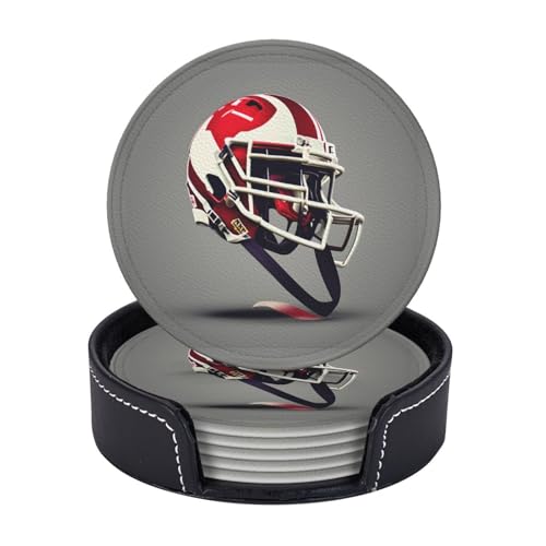 American Football Print 6 Stück praktische funktionale Getränkeuntersetzer Kaffee Büro Zuhause Tischschutz American Football Print 6 Stück praktische funktionale Getränkeuntersetzer Kaffee Büro Zuhause Tischschutz von axzttupy