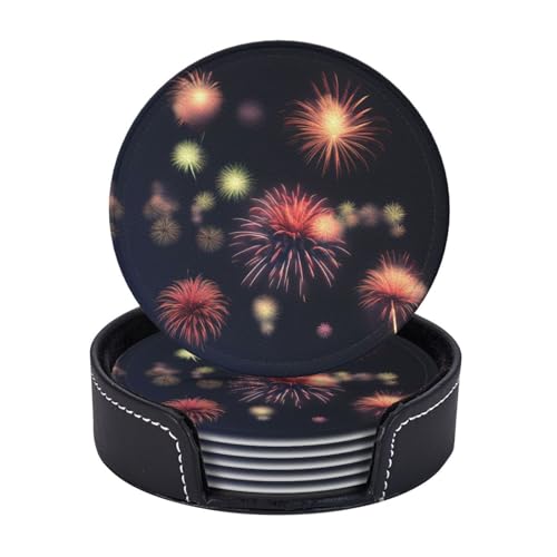 Explosion Feuerwerk 3D Druck 6 Stück praktische funktionale Getränkeuntersetzer Kaffee Büro Zuhause Tischschutz von axzttupy