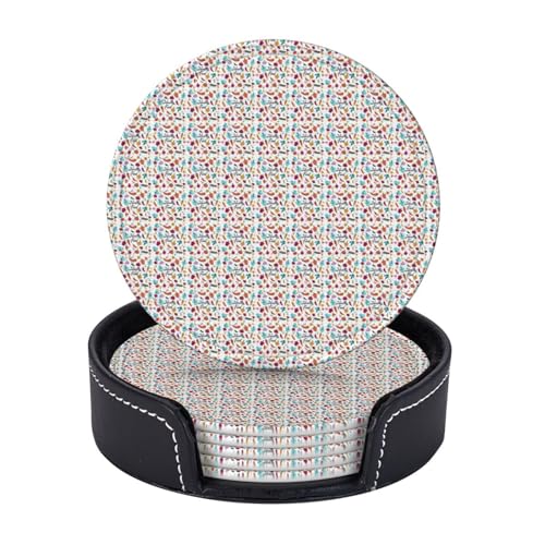 Healthy Food Print 6 Stück praktische funktionale Getränkeuntersetzer Kaffee Büro Zuhause Tischschutz Healthy Food Print 6 Stück praktische funktionale Getränkeuntersetzer Kaffee Büro Zuhause Tischschutz von axzttupy