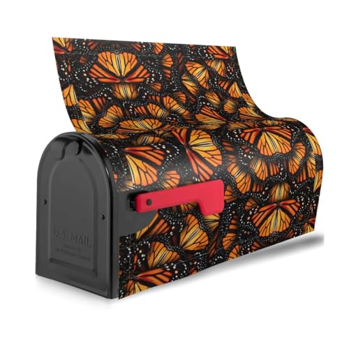 Heaps of Orange Monarch Butterflies Print Dekorative Briefkastenabdeckung Magnetisch Standard Einzigartig für Haus Garten Dekoration von axzttupy