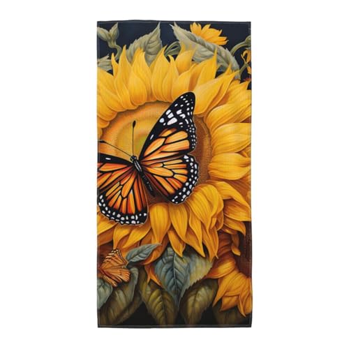 Leichtes Handtuch mit Sonnenblumen-Motiv, wiederverwendbar, für Fitnessstudio, Reisen, Yoga, Pool, Strand, Zuhause Leichtes Handtuch mit Sonnenblumen-Motiv, wiederverwendbar, für Fitnessstudio, Reisen, Yoga, Pool, Strand, Zuhause von axzttupy