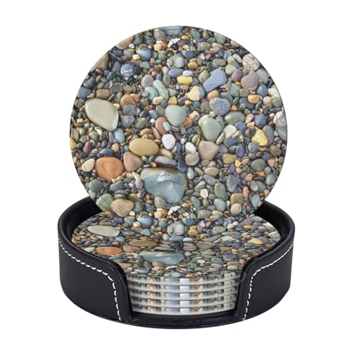 Pretty Stones Print 6 Stück praktische funktionale Getränkeuntersetzer Kaffee Büro Zuhause Tischschutz von axzttupy