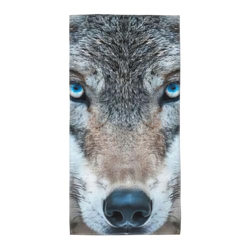 axzttupy Blaue Augen, Wolf, leicht, wiederverwendbar, Badetücher, Fitnessstudio, Reisen, Yoga, Pool, Strand, Zuhause axzttupy Blaue Augen, Wolf, leicht, wiederverwendbar, Badetücher, Fitnessstudio, Reisen, Yoga, Pool, Strand, Zuhause von axzttupy