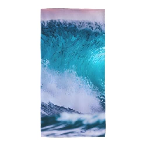 axzttupy Blaues Ozeanwellen-Druck, leicht, wiederverwendbar, Badetücher, Fitnessstudio, Reisen, Yoga, Pool, Strand, Zuhause axzttupy Blaues Ozeanwellen-Druck, leicht, wiederverwendbar, Badetücher, Fitnessstudio, Reisen, Yoga, Pool, Strand, Zuhause von axzttupy