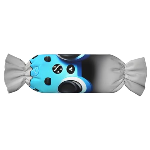 axzttupy Blaues zylindrisches Kissen mit Game-Controller-Druck, niedliches Kissen, hautfreundlich, Schlafzimmer, bequem axzttupy Blaues zylindrisches Kissen mit Game-Controller-Druck, niedliches Kissen, hautfreundlich, Schlafzimmer, bequem von axzttupy