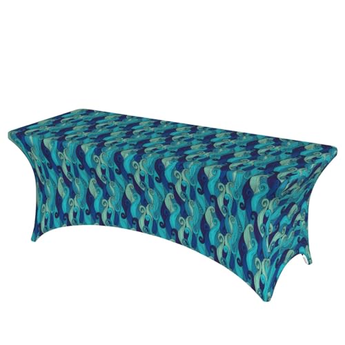 axzttupy Elegante rechteckige Tischdecke für große, rechteckige, ovale Tische, einfache Installation von axzttupy