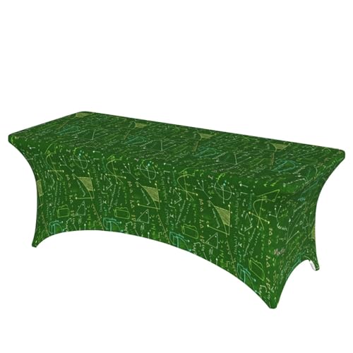 axzttupy Elegante rechteckige Tischdecke mit Mathe-Frageaufdruck für große, rechteckige, ovale Tische, einfache Installation von axzttupy