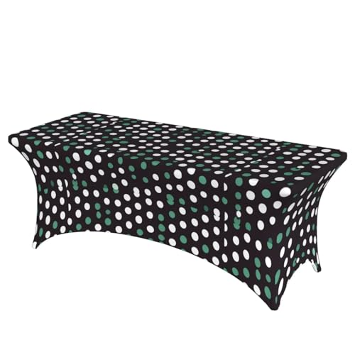 axzttupy Elegante rechteckige Tischdecke mit niedlichem Punktemuster, für große, rechteckige, ovale Tische, einfache Installation von axzttupy