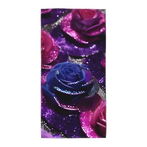 axzttupy Glitzer-Pailletten-Rosen-Druck, leicht, wiederverwendbar, Badetücher, Fitnessstudio, Reisen, Yoga, Pool, Strand, Zuhause axzttupy Glitzer-Pailletten-Rosen-Druck, leicht, wiederverwendbar, Badetücher, Fitnessstudio, Reisen, Yoga, Pool, Strand, Zuhause von axzttupy