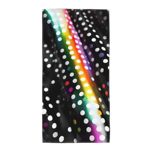 axzttupy Glitzer-Regenbogen-Tuch, gestreift, schwarz-weiß, leicht, wiederverwendbar, Badetücher, Fitnessstudio, Reisen, Yoga, Pool, Strand, Zuhause axzttupy Glitzer-Regenbogen-Tuch, gestreift, schwarz-weiß, leicht, wiederverwendbar, Badetücher, Fitnessstudio, Reisen, Yoga, Pool, Strand, Zuhause von axzttupy