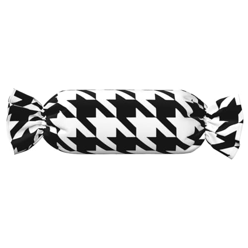 axzttupy Hahnentrittmuster, schwarz, bedruckt, Funktionalität, Süßigkeiten, zylindrisches Kissen, hautfreundliches Kissen, Schlafzimmer, bequem von axzttupy