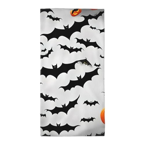 axzttupy Halloween-Handtuch, Motiv: fliegende Fledermäuse, leicht, wiederverwendbar, Badetücher, Fitnessstudio, Reisen, Yoga, Pool, Strand, Zuhause axzttupy Halloween-Handtuch, Motiv: fliegende Fledermäuse, leicht, wiederverwendbar, Badetücher, Fitnessstudio, Reisen, Yoga, Pool, Strand, Zuhause von axzttupy