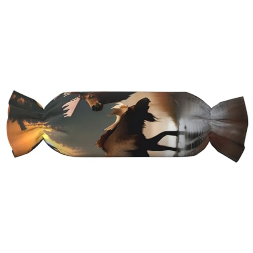 axzttupy Hirschbär, Elch, bedruckt, Funktionalität, Süßigkeiten, zylindrisches Kissen, hautfreundliches Kissen, Schlafzimmer, bequem axzttupy Hirschbär, Elch, bedruckt, Funktionalität, Süßigkeiten, zylindrisches Kissen, hautfreundliches Kissen, Schlafzimmer, bequem von axzttupy