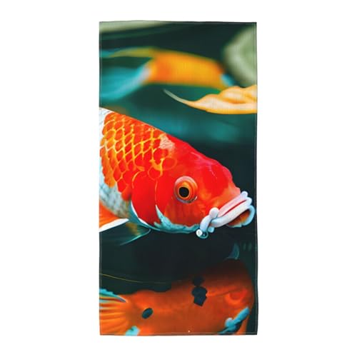 axzttupy Hübsches Koi-Fisch-Druck, leicht, wiederverwendbar, Badetücher, Fitnessstudio, Reisen, Yoga, Pool, Strand, Zuhause axzttupy Hübsches Koi-Fisch-Druck, leicht, wiederverwendbar, Badetücher, Fitnessstudio, Reisen, Yoga, Pool, Strand, Zuhause von axzttupy