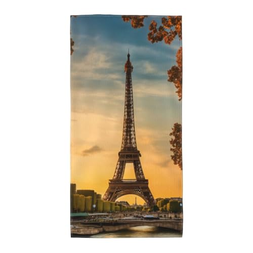 axzttupy Leichtes Handtuch, Motiv: Eiffelturm, Paris, Herbstdruck, wiederverwendbar, für Fitnessstudio, Reisen, Yoga, Pool, Strand, Zuhause axzttupy Leichtes Handtuch, Motiv: Eiffelturm, Paris, Herbstdruck, wiederverwendbar, für Fitnessstudio, Reisen, Yoga, Pool, Strand, Zuhause von axzttupy