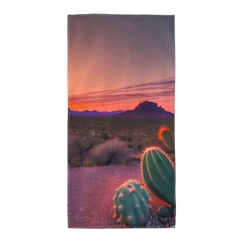 axzttupy Leichtes Handtuch, Motiv: Kaktus, Wüste, Sonnenuntergang, wiederverwendbar, für Fitnessstudio, Reisen, Yoga, Pool, Strand, Zuhause axzttupy Leichtes Handtuch, Motiv: Kaktus, Wüste, Sonnenuntergang, wiederverwendbar, für Fitnessstudio, Reisen, Yoga, Pool, Strand, Zuhause von axzttupy