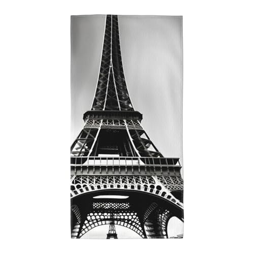 axzttupy Leichtes Handtuch, Motiv: Paris Eiffelturm, wiederverwendbar, für Fitnessstudio, Reisen, Yoga, Pool, Strand, Zuhause, Schwarz axzttupy Leichtes Handtuch, Motiv: Paris Eiffelturm, wiederverwendbar, für Fitnessstudio, Reisen, Yoga, Pool, Strand, Zuhause, Schwarz von axzttupy